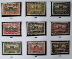 Österreich 1917, Mi 284-92 Gestempelt "Parlament" - Usados