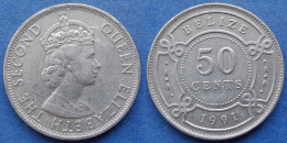 BELIZE - 50 Cents 1991 KM# 37 Independent Since 1973 - Edelweiss Coins - Belize