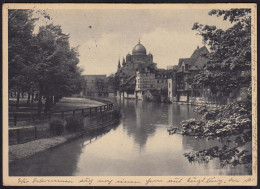 AK Nürnberg Synagoge Bahnpost 1935  Würzburg (17504 - Other & Unclassified