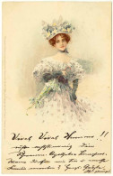 AK Jugendstil Frauen Mode Fantasie 1900   (2939 - Non Classés