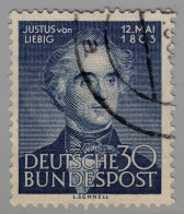 BRD Bund Bundesrepublik Mi. 166 Justus Liebig 1953 Gestempelt Mi.25 € (3714 - Andere & Zonder Classificatie