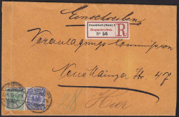 Deutsches Reich 1900 R-Orts-Brief Frankfurt Späte Verwendung Mi.46 + 48 (13424 - Other & Unclassified