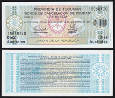 Argentinien - Argentina 10 Australs Banknote,1991, Pick S2713b UNC (1)  (16112 - Sonstige – Amerika