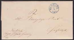 Altdeutschland HANNOVER 1861 Brief HARBURG K2b Mit Inhalt  (15916 - Andere & Zonder Classificatie