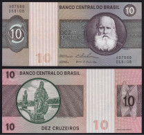 Brasilien - Brazil 10 Cruzeiros Sig.18 Pick 193b UNC (1)  (16107 - Otros – América