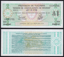 Argentinien - Argentina 1 Australs Banknote,1991, Pick S2711b UNC (1)  (16111 - Sonstige – Amerika