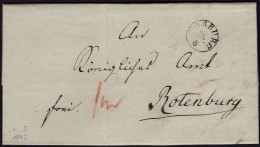 HANNOVER Vorphila 1842 Brief HARBURG K1 Nach ROTHENBURG Inhalt  (15915 - Other & Unclassified