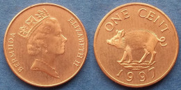 BERMUDA - 1 Cent 1997 "Wild Boar" KM# 44b Elizabeth II Decimal Coinage (1970-2022) - Edelweiss Coins - Bermuda