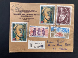 LR TP ROUAULT 1,00 X2 + STRASBOURG 1,00 + ETATS GENERAUX 0,45 + VALMY 0,45 OBL.28-10 1971 PARIS 07 - Postal Rates