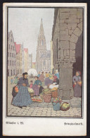 AK Münster Westfalen Kunstkarte Prinzipalmarkt Signiert Sydow   (16847 - Autres & Non Classés