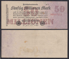 50 Millionen Mark 1923 Ro 97c Pick 98 FZ: T BZ: 21 W 8-stellig VF (3)   (29068 - Altri & Non Classificati