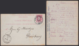 Belgium - Belgien 1881 Postal Stationery ANVERS TO DUISBURG GERMANY  (30629 - Altri & Non Classificati