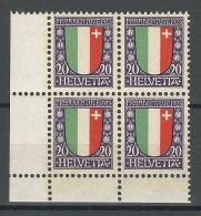 SBK J27, Mi 187 Viererblock ** MNH - Unused Stamps