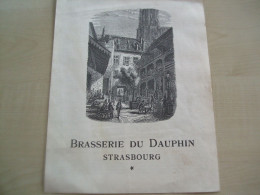 Feuillet BRASSERIE DU DAUPHIN à STRASBOURG - Dépliants Touristiques