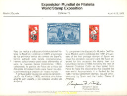 730810 MNH ESPAÑA Hojas Recuerdo 1975 EXPOSICION MUNDIAL DE FILATELIA - ESPAÑA-75 - Ongebruikt