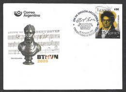 Argentina 2020 Beethoven 250 Years Of His Birth FDC Cover - Nuovi