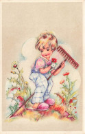 FANTAISIES - Un Enfant Avec Un Râteau  - Colorisé - Carte Postale Ancienne - Altri & Non Classificati