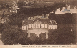 FRANCE - Château De Fontaine Française - A Vol D'oiseau - Carte Postale Ancienne - Andere & Zonder Classificatie