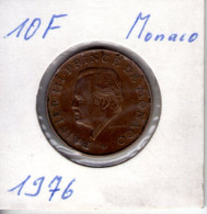 Monaco. 10 Francs 1976 - 1960-2001 Nouveaux Francs