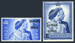 Bahrain 62-63, MNH. Michel 60-61. Silver Wedding 1948.George VI,Queen Elizabeth. - Bahrein (1965-...)