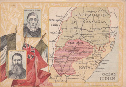 Boer War Kruger Joubert Transvaal Orange And Natal Map Advert For Société Générale Insurance - Afrique Du Sud
