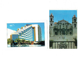 Grande Cpm - Lot 2 - CUBA -  LA HABANA -  HOTEL PANORAMA - Place De La Cathédrale De La Havane - Cloche - Cuba