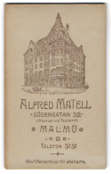 Fotografie Alfred Matell, Malmö, Södergatan 36a, Ansicht Malmö, Blick Zum Ateliersgebäude Mit Anschrift  - Orte