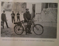 1904 MOTO - CONCOURS MILAN = NICE = MILAN - TAMAGNI SUR MOTOCYCLETTE MARCHAND " PNEUS CONTINENTAL " - LA VIE ILLUSTRÉE - Zeitschriften - Vor 1900