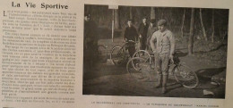 1904 CYCLISME - LA VIE SPORTIVE - LE CHAMPIONNAT DES TOUT PETITS - VILLE D'AVRAY - LA VIE ILLUSTRÉE - Revues Anciennes - Avant 1900