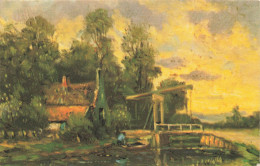 ARTS - Peintures Et Tableaux - Une Maison Au Bord D'une Rivière - Carte Postale Ancienne - Peintures & Tableaux