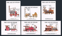 Bhutan 810-821,MNH.Michel 1230-1241 Bl.225-236. Steam Locomotives,1990. - Bhutan