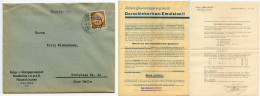 Germany 1936 Cover & Adverts; Neuenkirchen (Kr. Melle) - Bezugs- U. Absatzgenossenschaft To Schiplage; 3pf. Hindenburg - Storia Postale