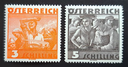Österreich 1936, Mi 586-87 MH(ungebraucht) "Volkstrachten" - Unused Stamps