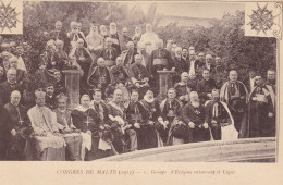 MALTE - CONGRES DE MALTE - GROUPE D'EVEQUES ENTOURANT LE LEGAT - Malte