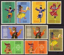 Bhutan 15-23, MNH. Michel 22-30. Bhutanese Dancers, 1964. - Bhután
