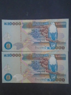 ZAMBIA, P  42c , 10000 Kwacha , 2003 ,  UNC , 2 Notes,  RARE - Zambia
