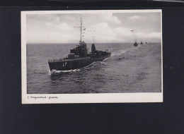 Dt. Reich AK Marine Flotille 1936 Gelaufen - War 1939-45
