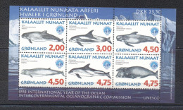 Groenland 1998- Whales M/Sheet - Ungebraucht