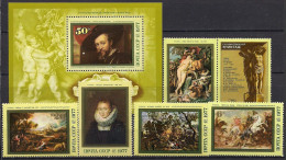 Russia USSR 1977 400th Birth Anniversary Of Rubens. Mi 4607-11 Bl 118 - Rubens