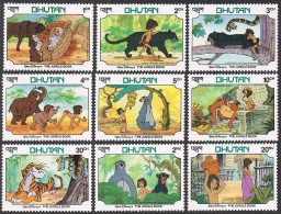 Bhutan 340-348,349,350 Sheets,MNH. Scenes From Disney's The Jungle Book,1982. - Bhoutan