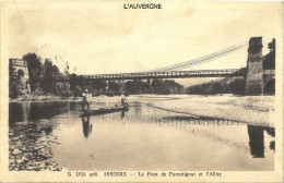 Cp ISSOIRE 63 - Le Pont De Parentignat Et L'Allier N° 968 Franchise Militaire (barque) - Issoire