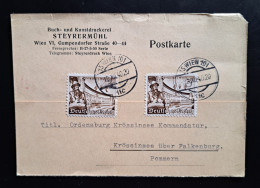 Ostmark 1940, Bedarf-Postkarte WIEN MeF - Storia Postale