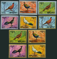 Bhutan 92-92I Imperf, MNH. Michel 179B-188B. Pheasants 1968. - Bhután