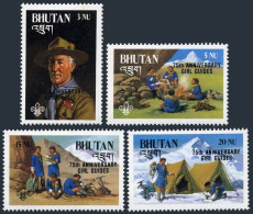 Bhutan 559-562,563,MNH.Michel 990-993,Bl.131. Girl Guides-75,1986.Baden Powell. - Bhoutan