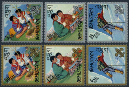 Bhutan 86-86E, 86Ef Sheet, Perf & Imperf, MNH. Boy Scouts, 1967. - Bhutan