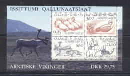 Groenland 2000- Arctic Vikings M/Sheet - Nuovi