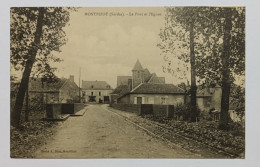 MONTBIZOT (Sarthe) - Le Pont Et L'Eglise (1920) - Autres & Non Classés