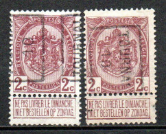 1554 Voorafstempeling Op Nr 82 - TOURNAI 10 - Positie A & B - Rollenmarken 1910-19