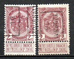 1554 Voorafstempeling Op Nr 82 - TOURNAI 10 - Positie A & B - Rolstempels 1910-19