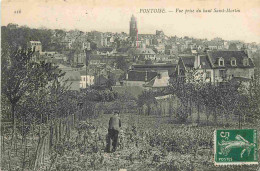 95 - Pontoise - Vue Prise Du Haut Saint Martin - Animée - CPA - Oblitération Ronde De 1908 - Voir Scans Recto-Verso - Pontoise